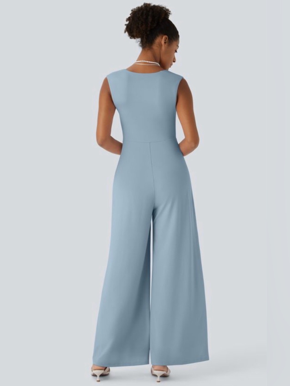 HALARA Square-Neck Wide-Leg Jumpsuit - Picture 2 of 5
